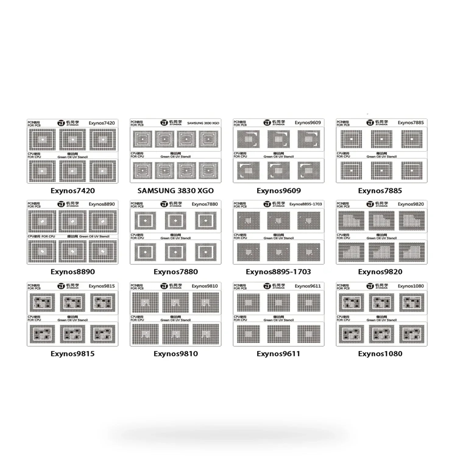 Stencil Uv / Malla Rebaling Samsung (20 Modelos) JTX 20 Gs-01 |+5,000 reseñas 4.9/5 | recibe express 2 días