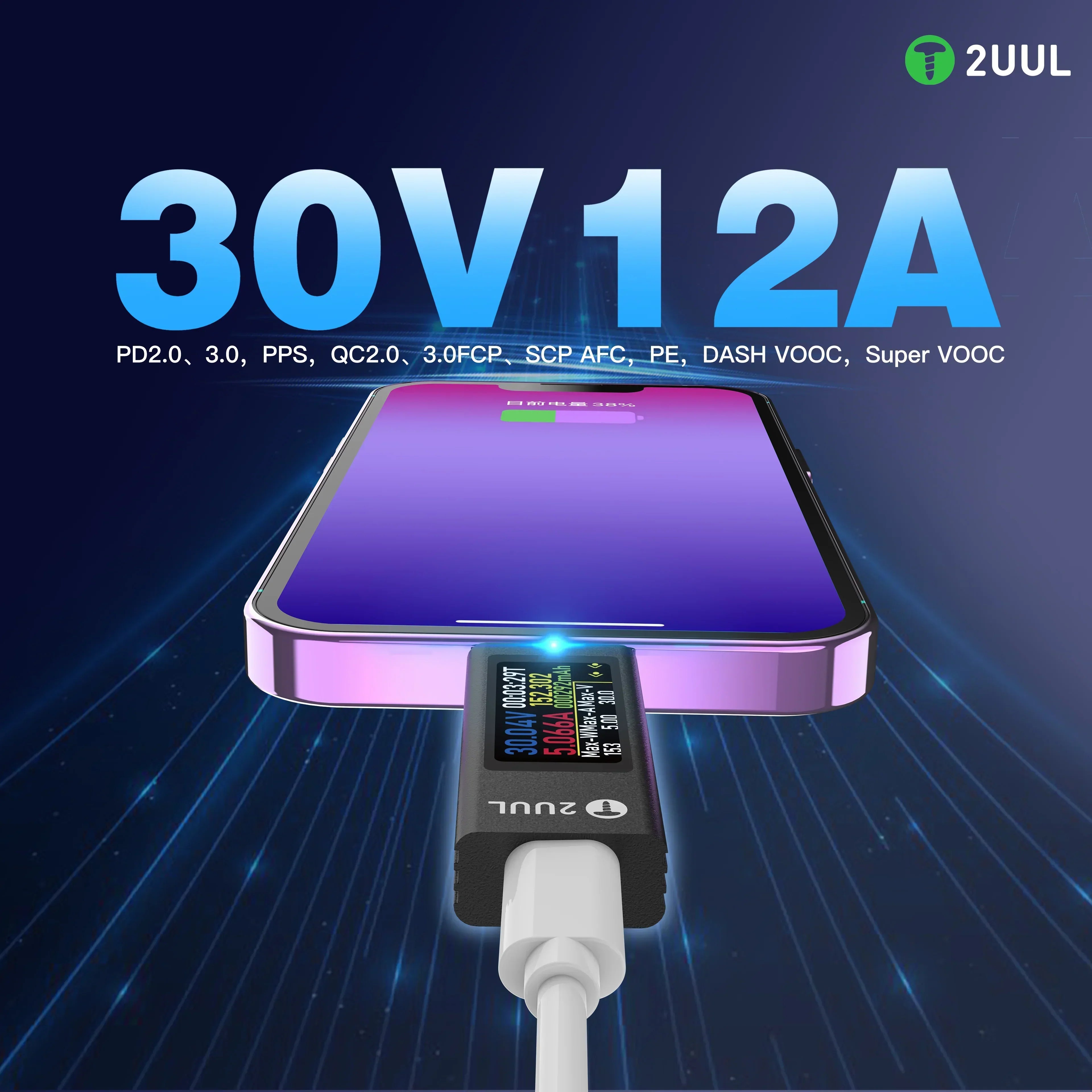 Tester Probador Tipo C USB 2Uul Pw21 |+5,000 reseñas 4.9/5 | recibe express 2 días