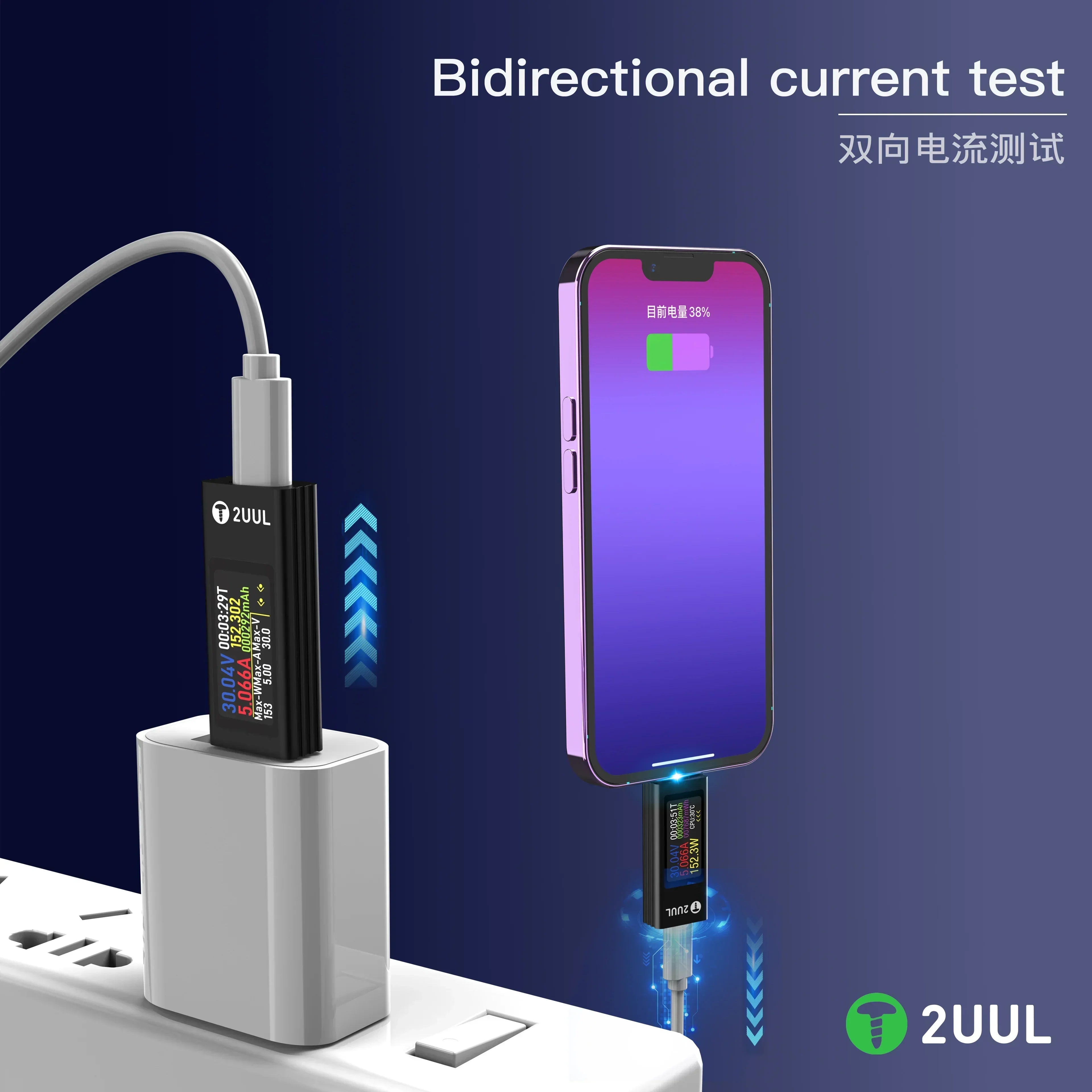Tester Probador Tipo C USB 2Uul Pw21 |+5,000 reseñas 4.9/5 | recibe express 2 días