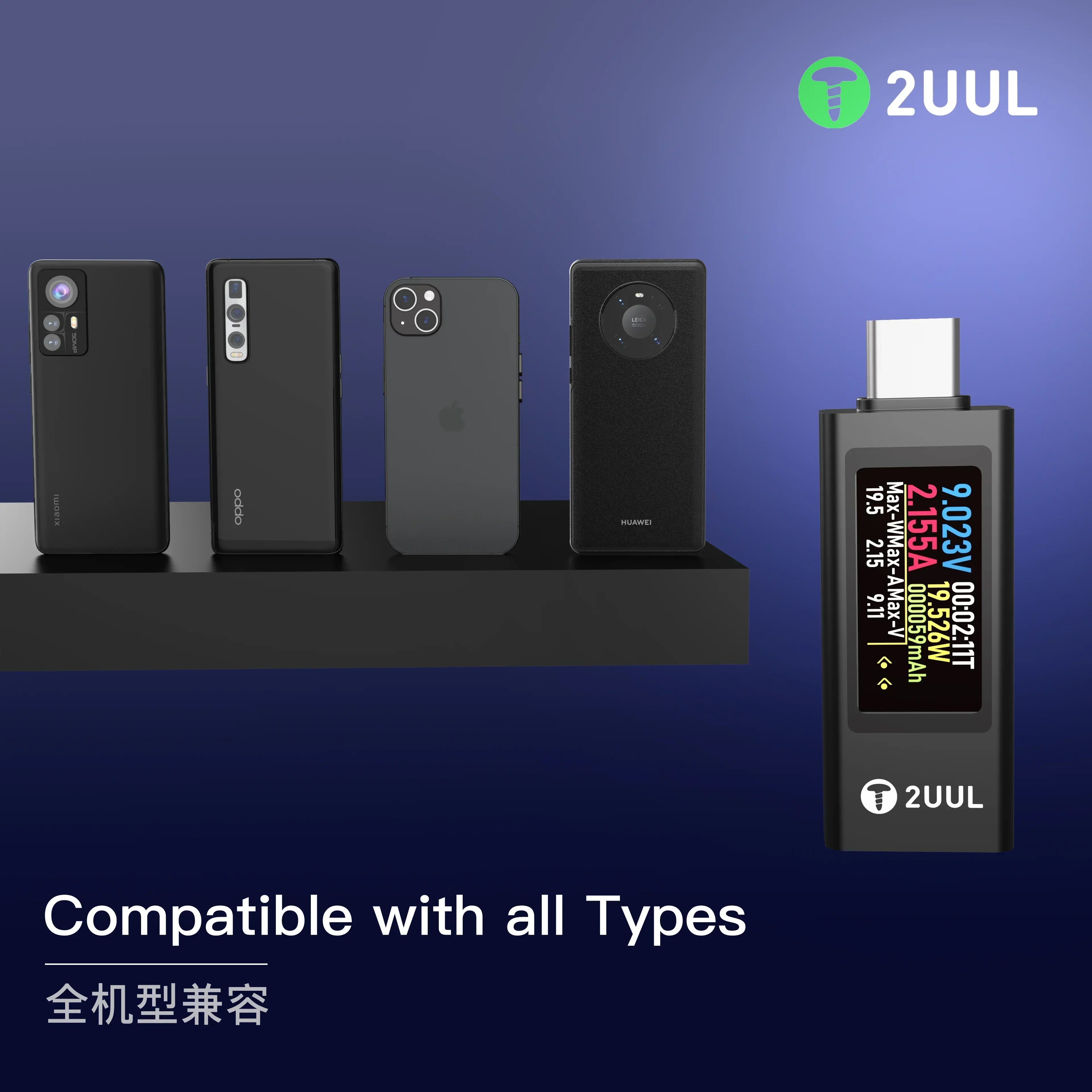 Tester Probador Tipo C USB 2Uul Pw21 |+5,000 reseñas 4.9/5 | recibe express 2 días