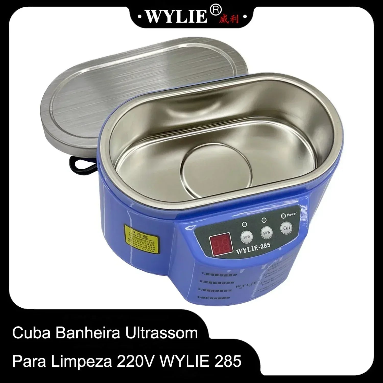 Tina Ultrasónica Doble Vibración Wylie 285 |+5,000 reseñas 4.9/5 | recibe express 2 días